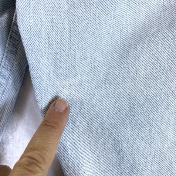 MOTHER Jeans Women Sz 26 Light Wash Distressed The Dropout Fray Get Blondie - Picture 4 of 16